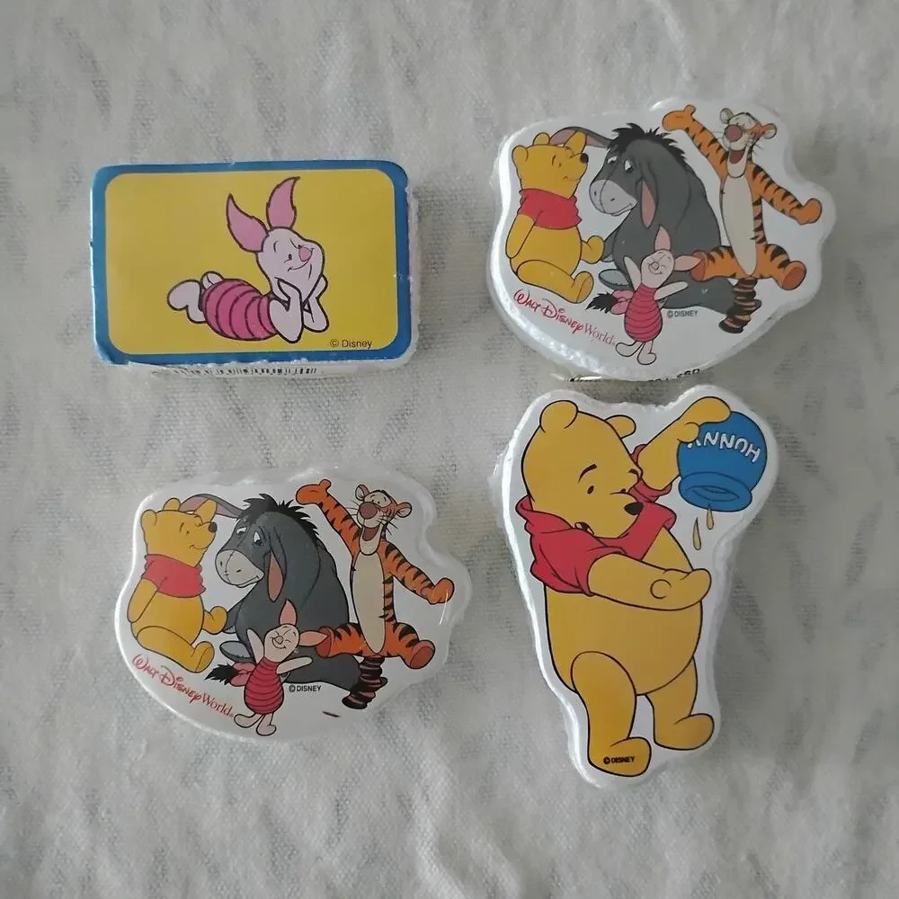 4 Winnie The Pooh Gang Magic Towels Disney World Piglet Eeyore Tigger Vintage